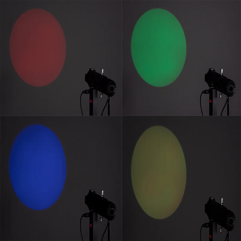 COB LED RGBL 40W Maunal Zoom 15°-30° Ellipsoidal Lights DMX Dimming Profile Spotlight Museum Theater Wedding Catwalk Light