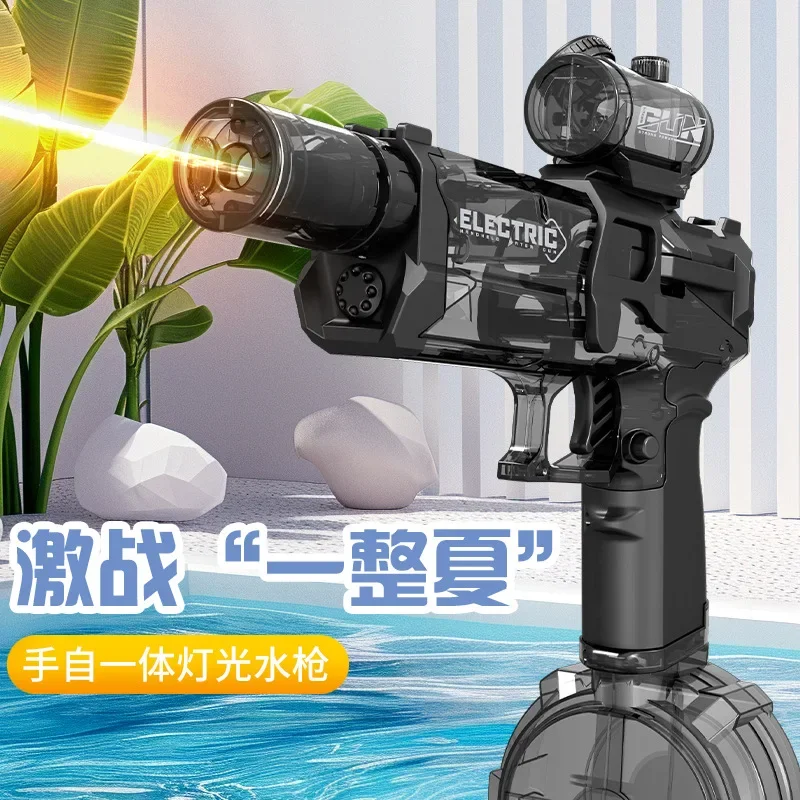 Firelight Ice Rat Explosion Water Children's Toys Pulse Hand Automatic Electric Flame Water Gun with Light