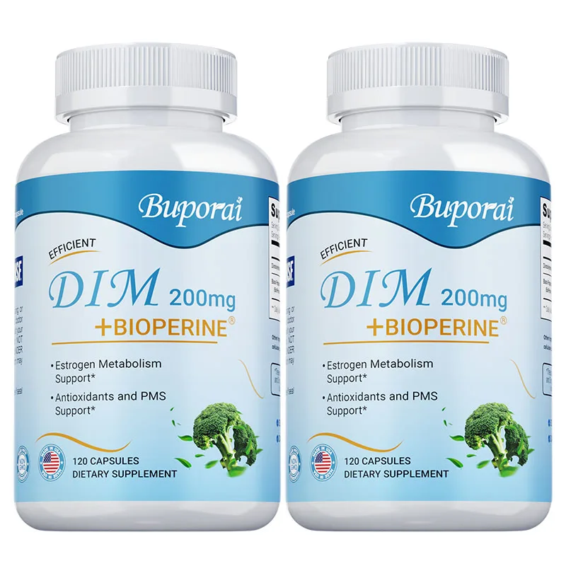 

DIM + BIOPERINE - таблетки для биоперинного рисования косточек для менопаузилии и горячей вспышки, гормон, прыщи, сильная добавка