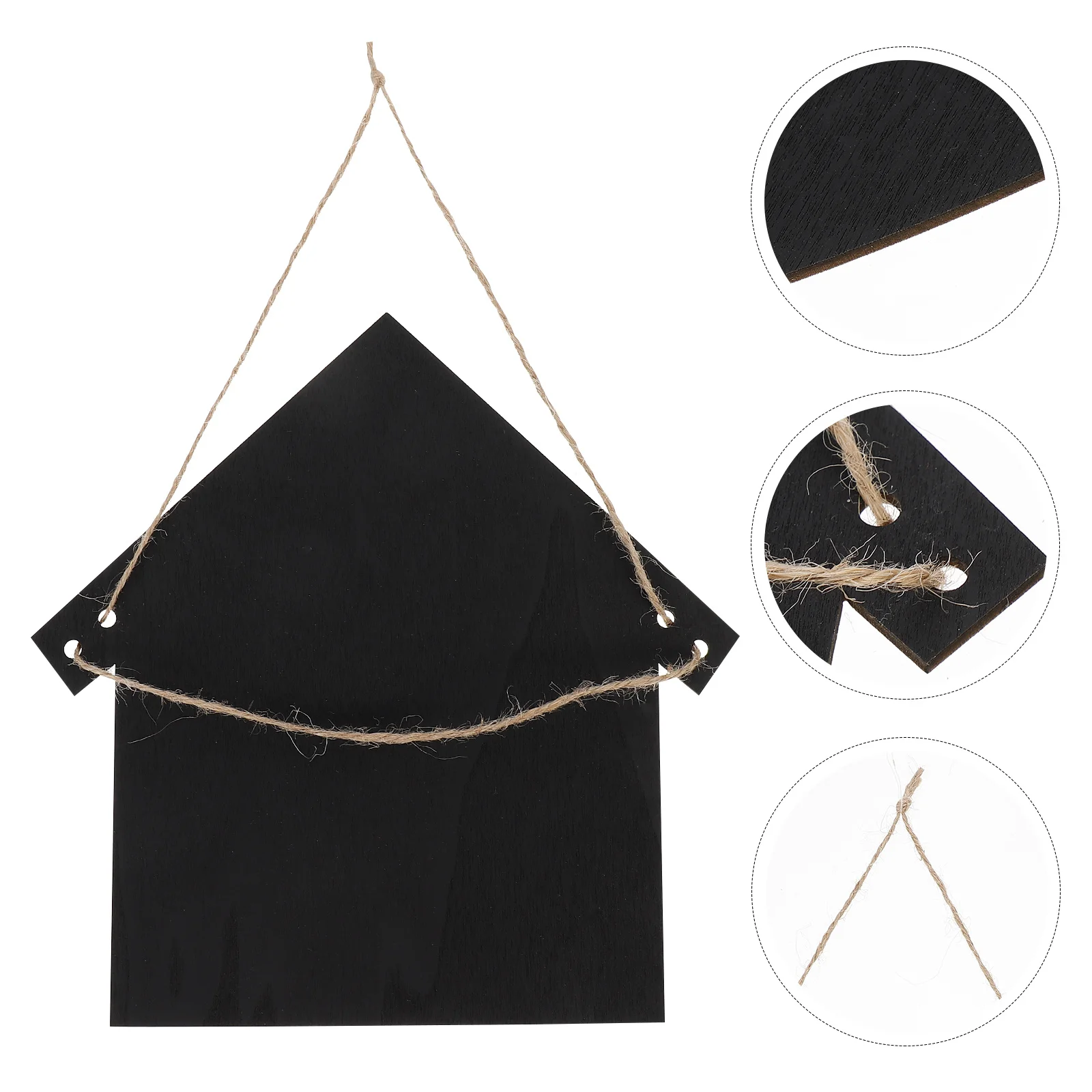 

2Pcs Hanging Blackboard Sign Chalkboard Erasable Message Board Wooden Chalkboard Home Decor Ornament Blackboard Sign