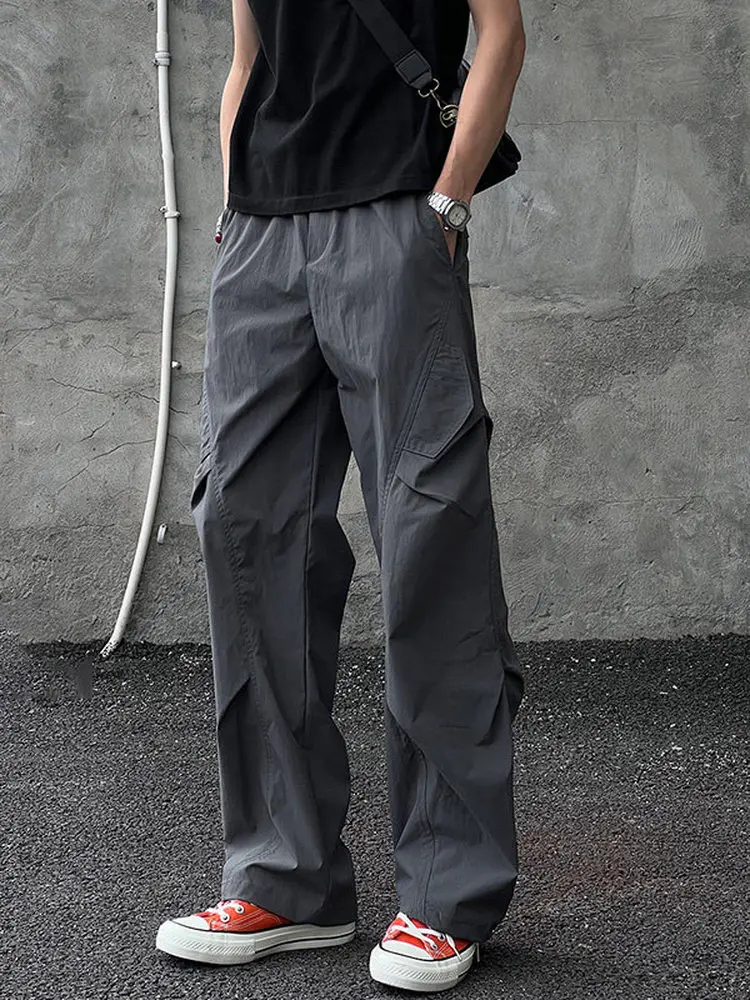 

Мужские повседневные брюки American High Street, весна-осень, новые модные свободные брюки, рабочая одежда, прямые брюки, молодежные повседневные брюки...