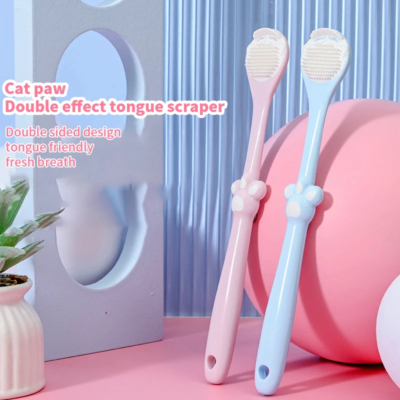 Cat Paw Tongue Coating Tongue Brush Cleaning The Surface Of Tongue Oral Cleaning Brushes Cleaner Fresh Breath Health