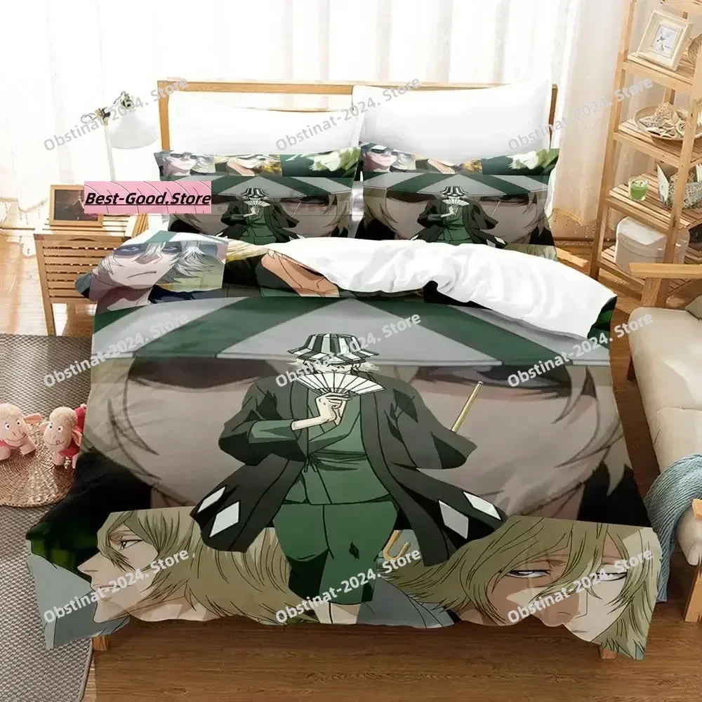

2022 Bleach Urahara Kisuke Bedding Set Single Twin Full Queen King Size Bed Set Aldult Kid Bedroom Duvetcover Sets 3D Anime Bed