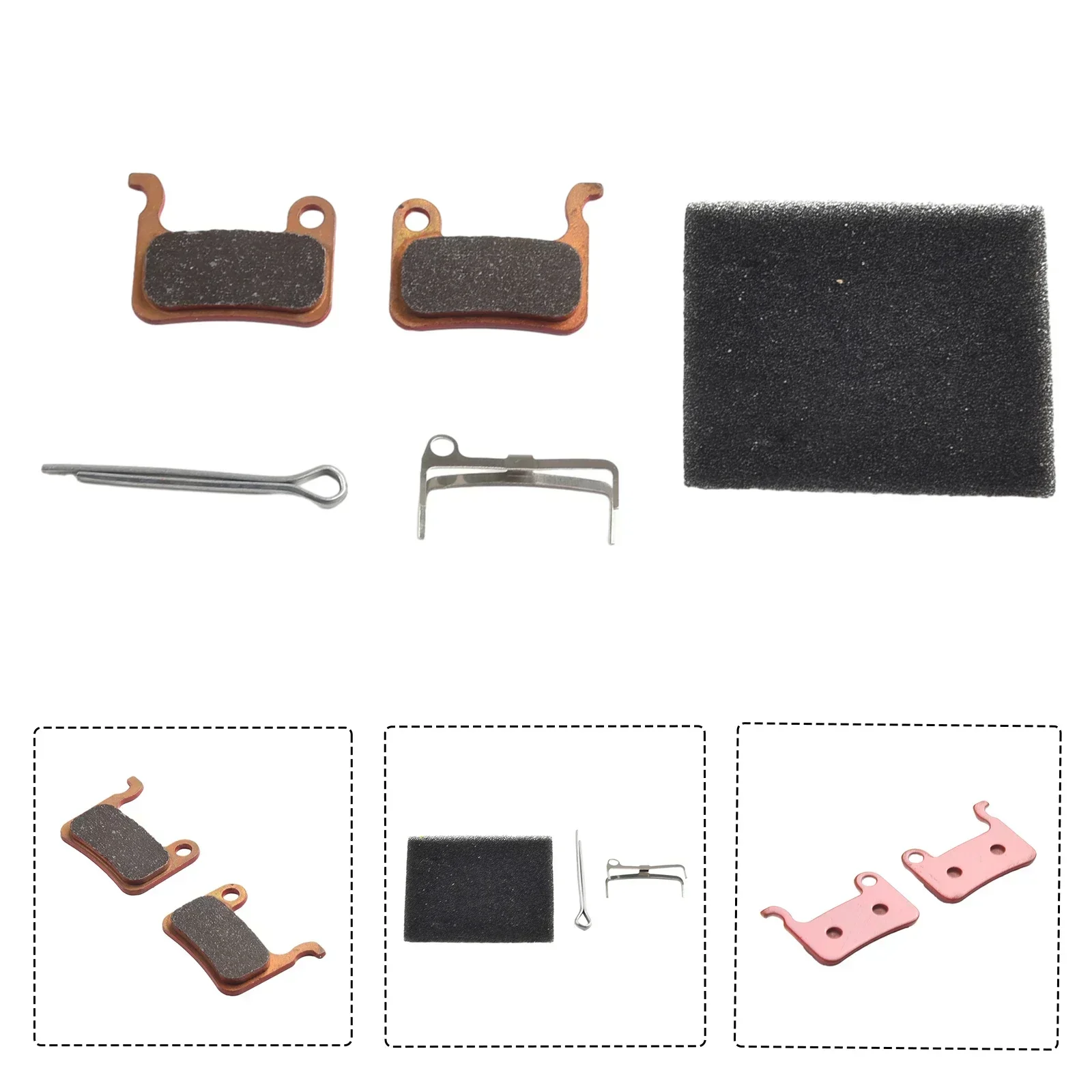 Red Brake Pads With Excellent Heat Dissipation For Smooth And Consistent Braking On For Shimano BR M535 M595 M596