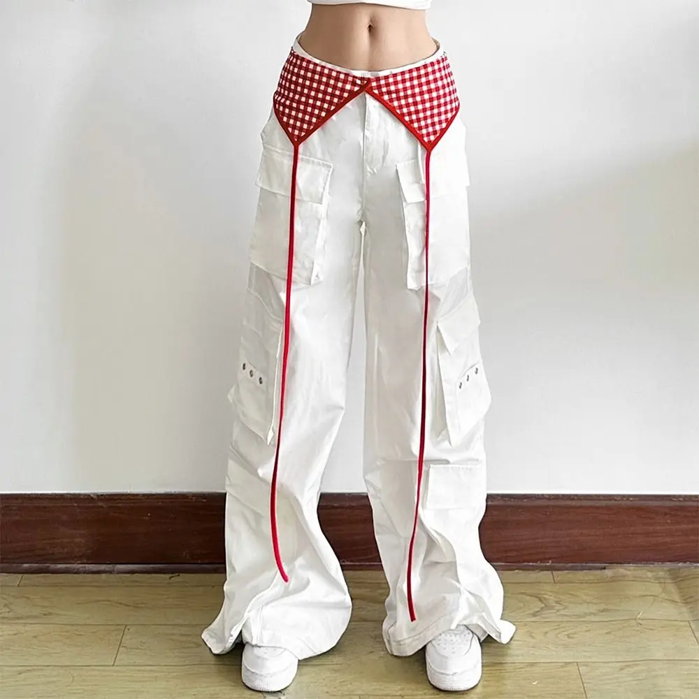 Minigonna in pizzo con fiori ricamati Vedi attraverso Y2K Streetwear Gonne increspate Gonna con volant con lacci a vita alta con design allacciato