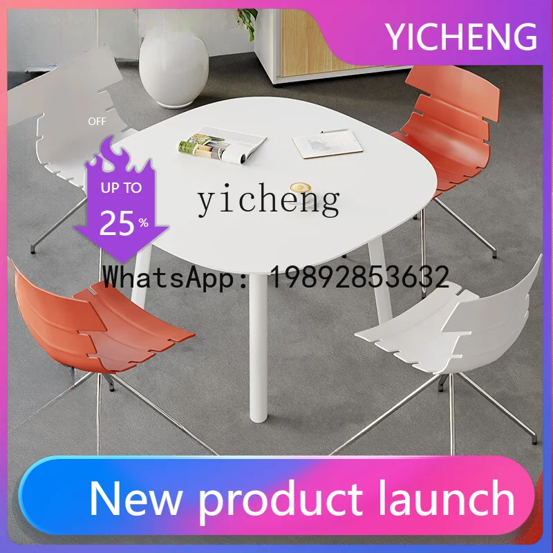 

Small Arc Office Conference Table Simple Modern Reception Conference Table Furniture Occasional Table and Chair