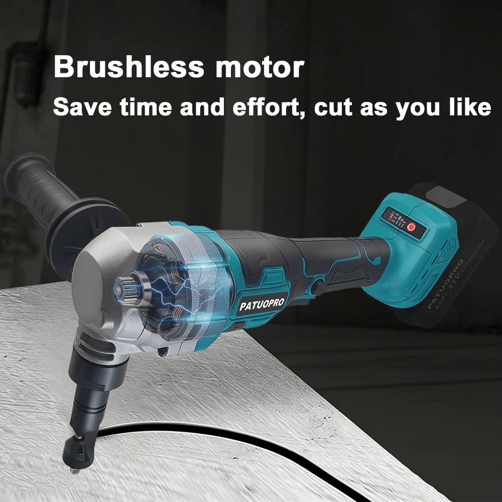 

PATUOPRO Brushless Electric Impact Scissor Cordless Punching Iron Shear Handheld Copper Cutter Power Tool For Makita 18V Battery