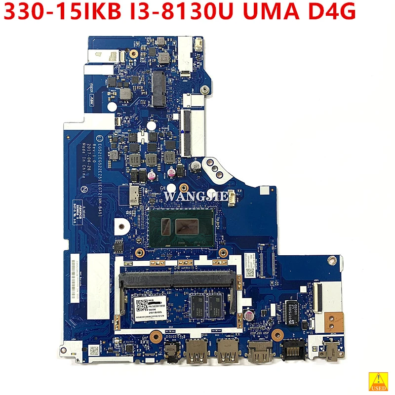 For Lenovo Ideapad 330-15IKB 330-17IKB Used Laptop Motherboard 5B20R19898 I3-8130U UMA D4G WIN NM-B451