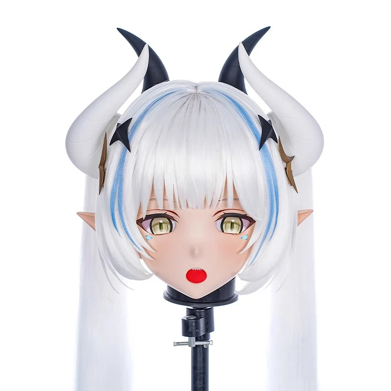 (MEO292) Customize Handmade Full Head Lockable Crossdress Male to Female Japanese Cartoon Anime Game Character Kigurumi Mask
