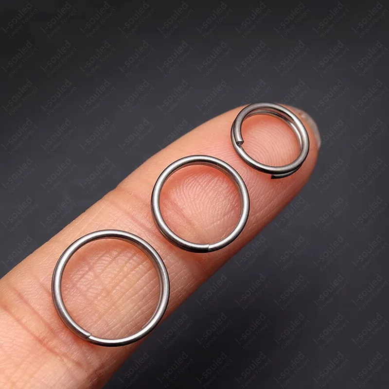 Titanium Key Rings Split Rings, Small Keyrings, Jump Rings for Necklaces, Keys, Jewelry Attachment - 10pcs Mix 10/12/15mm