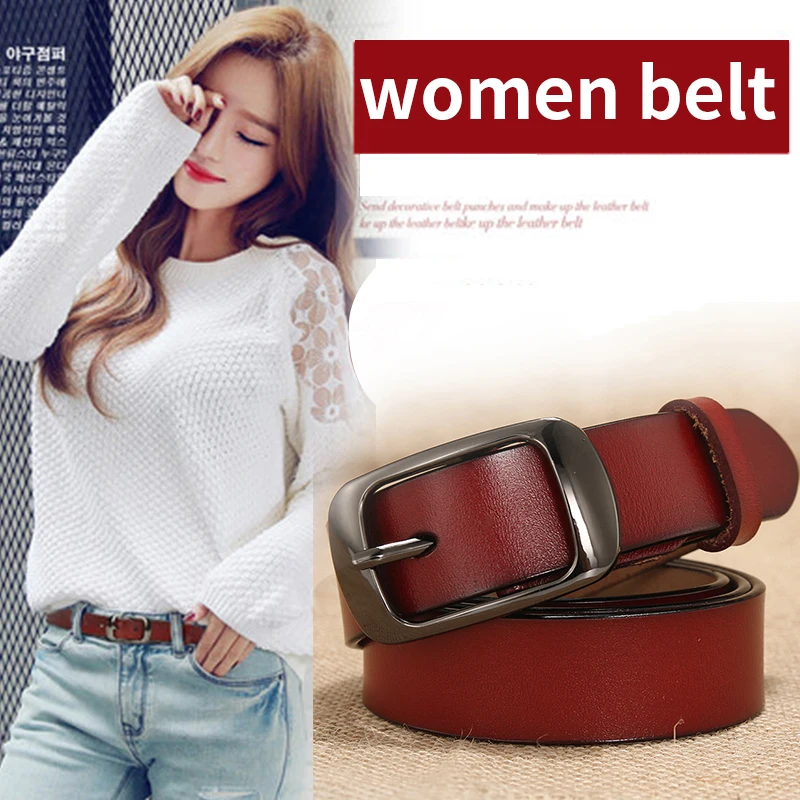 Women'S Belt Belts Leather Suspenders Waistband Silver Clothing For Jeans Accessories Apparel Waist Summer Woman Black