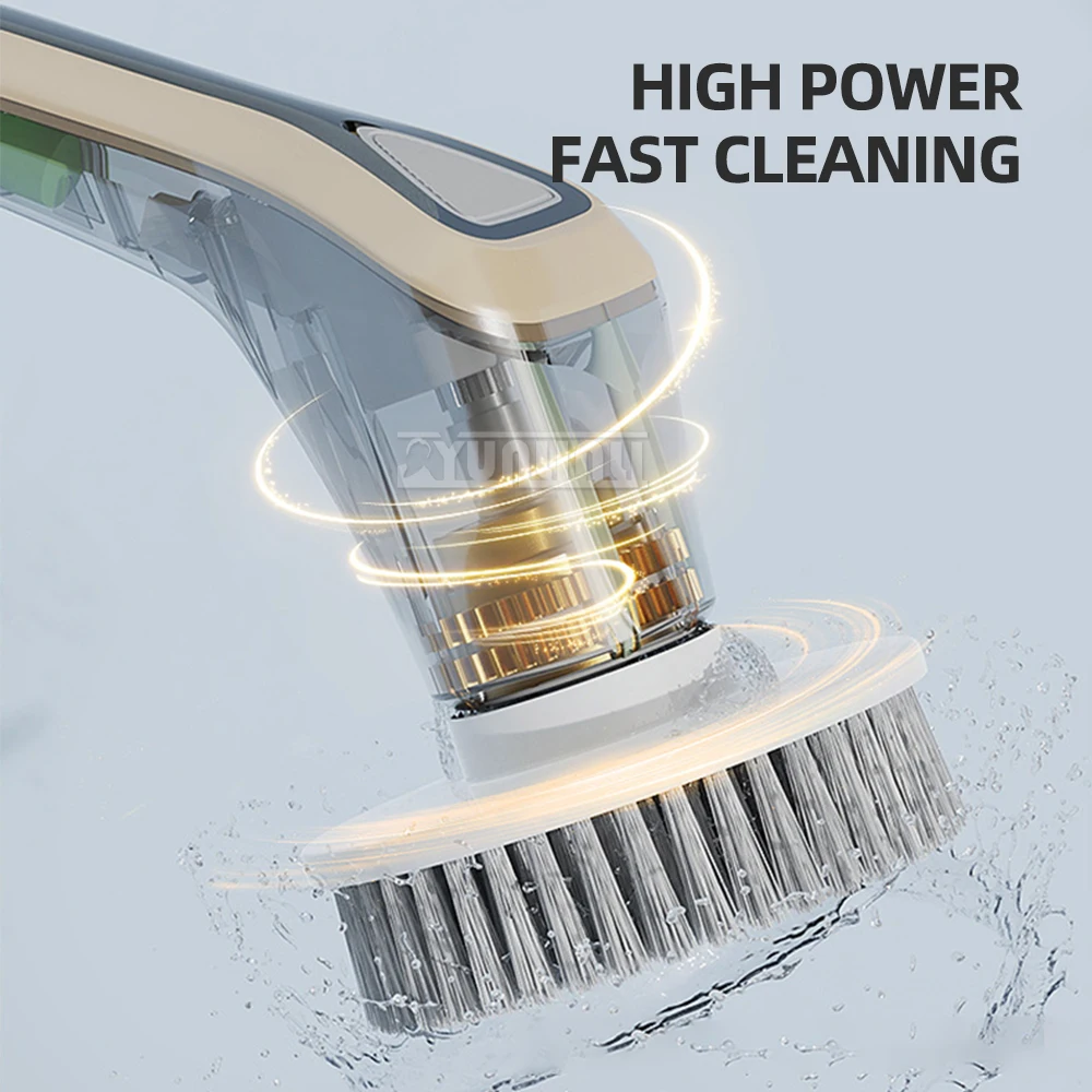 Handheld Wireless Rotary Cleaner Extension Handle Cleaning Brush Electric Multipurpose Cleaning Brush