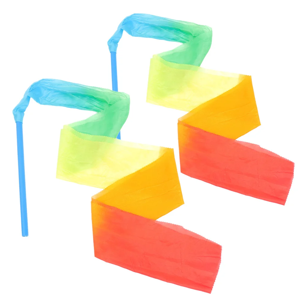 

2Pcs Children's Gymnastics Ribbons Vibrant Dance Ribbons for Fitness Coordination Practice Artistic Expression School Events