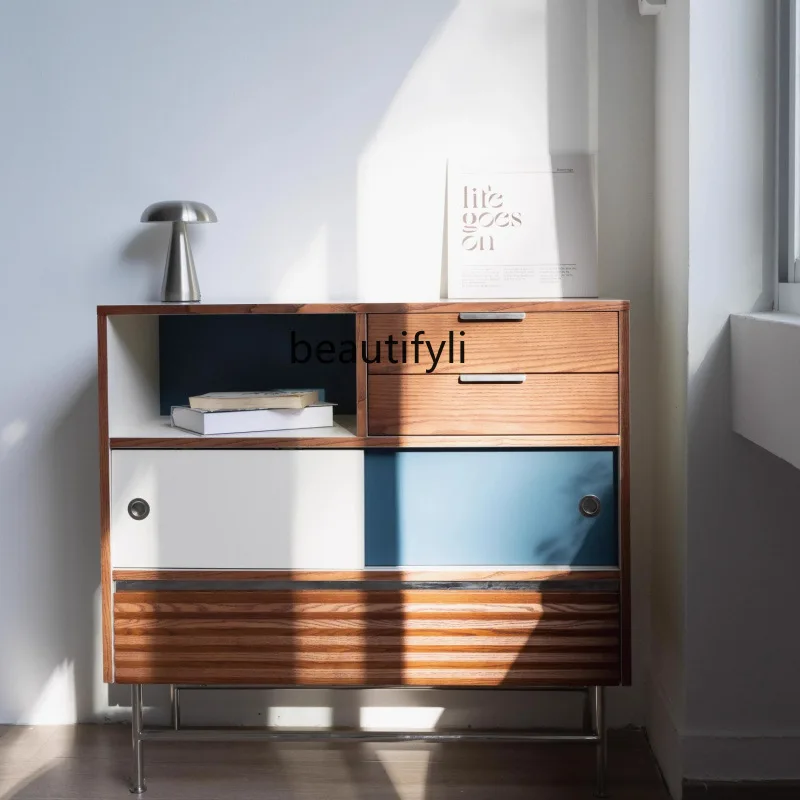 

Niche Bookshelf Vintage Bauhaus Colorful Dining Sideboard Storage Organizer