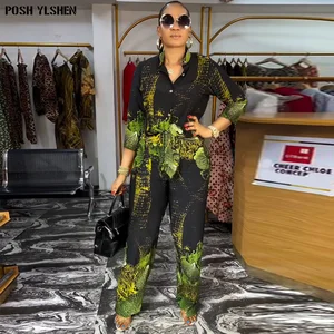 Hai bộ quần 2 quần quần áo mùa hè Trang phục châu Phi cho phụ nữ 2024 Sexy Mới kết hợp với thư từ của quần áo châu Phi 8 Bộ trang phục châu Phi bán hàng chính cho phụ nữ - №8