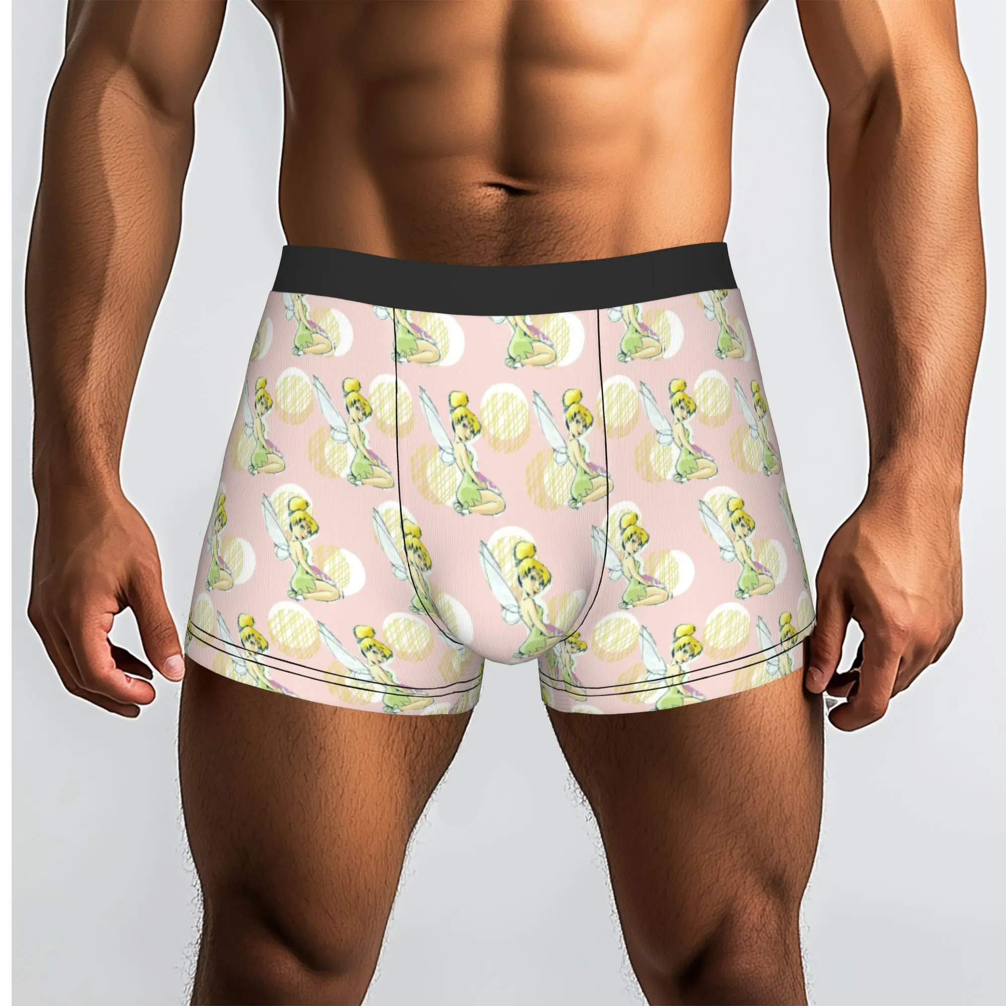 Custom T-Tinker Anime Bell Cute Cartoon Underwear Men Stretch  Boxer Briefs Shorts Panties Soft Underpants For Male