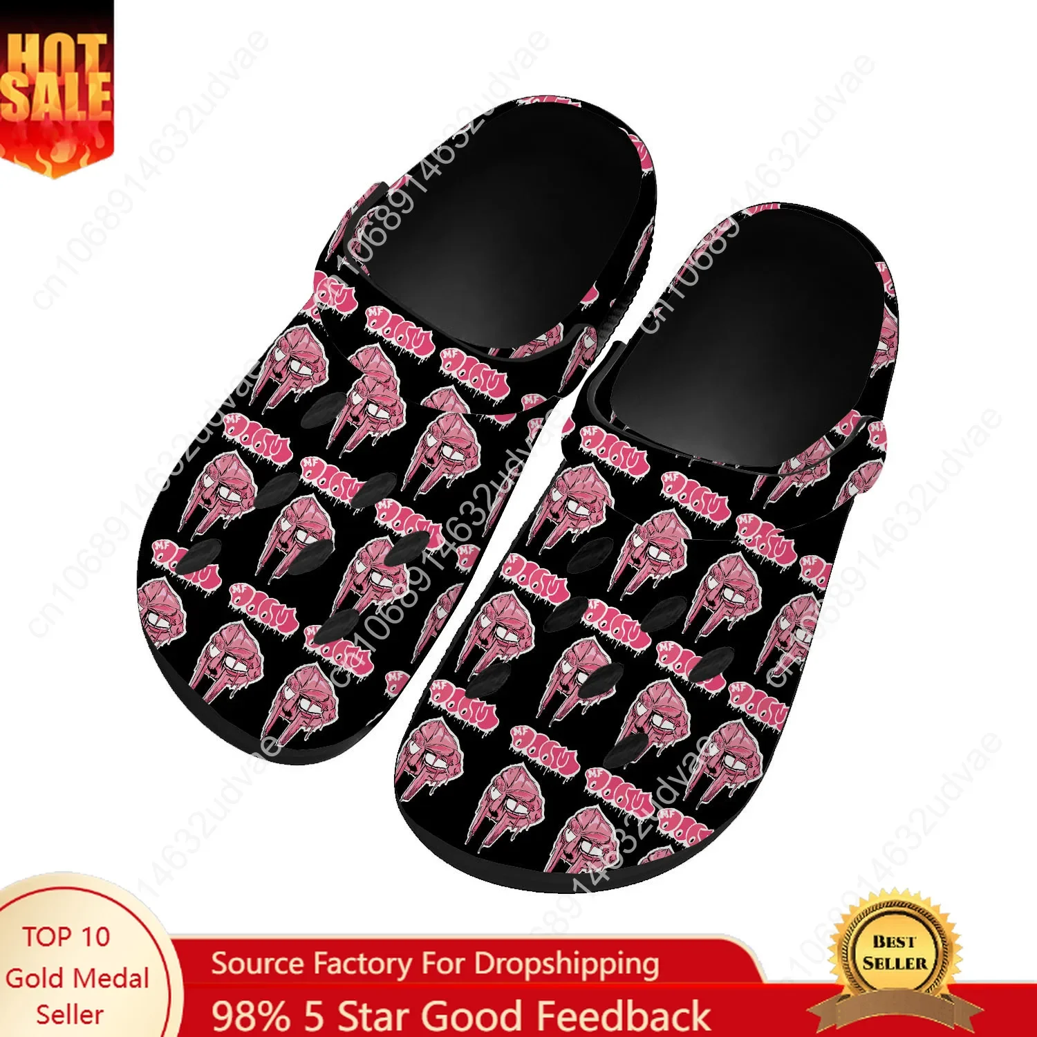 MF DoomMF Water Shoes Mens Womens High Quality Fashion Home Garden Clogs Customizd Sandals Beach Breathable Hole Slippers