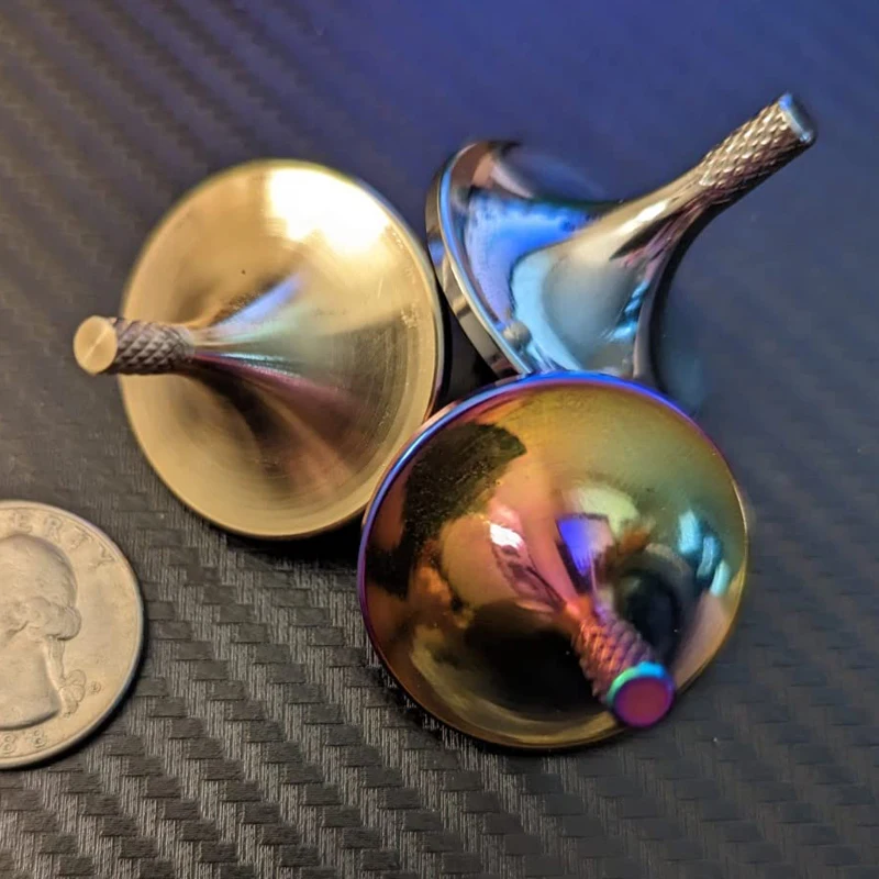 Trottola in acciaio inossidabile Scrivania in metallo Fidget Toys Ansia e ADHD Gadget antistress Regali novità per ragazzi adolescenti Bambini Adulti