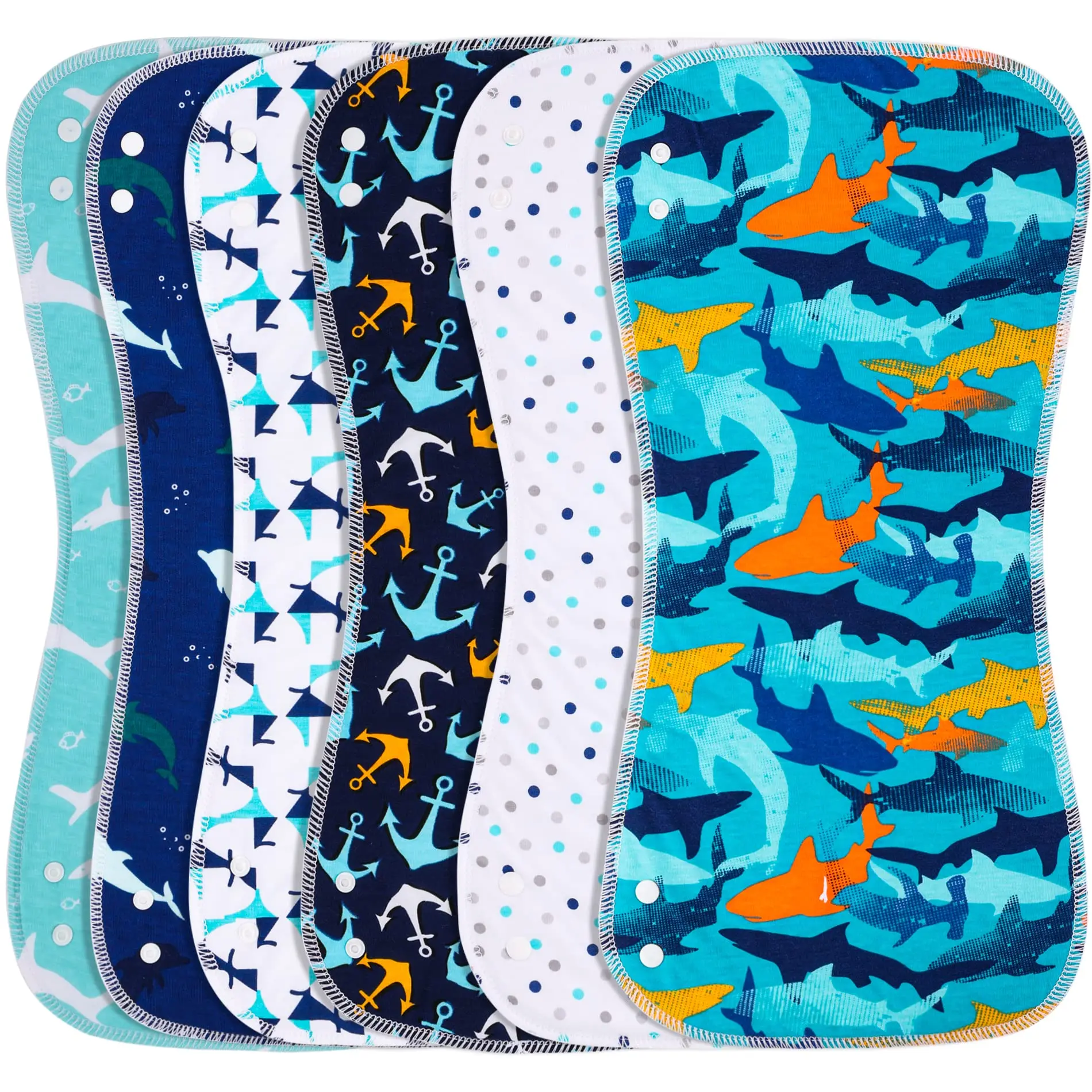 Printed Bibs Pack - Benoxine Lot de 6 Bavoirs et