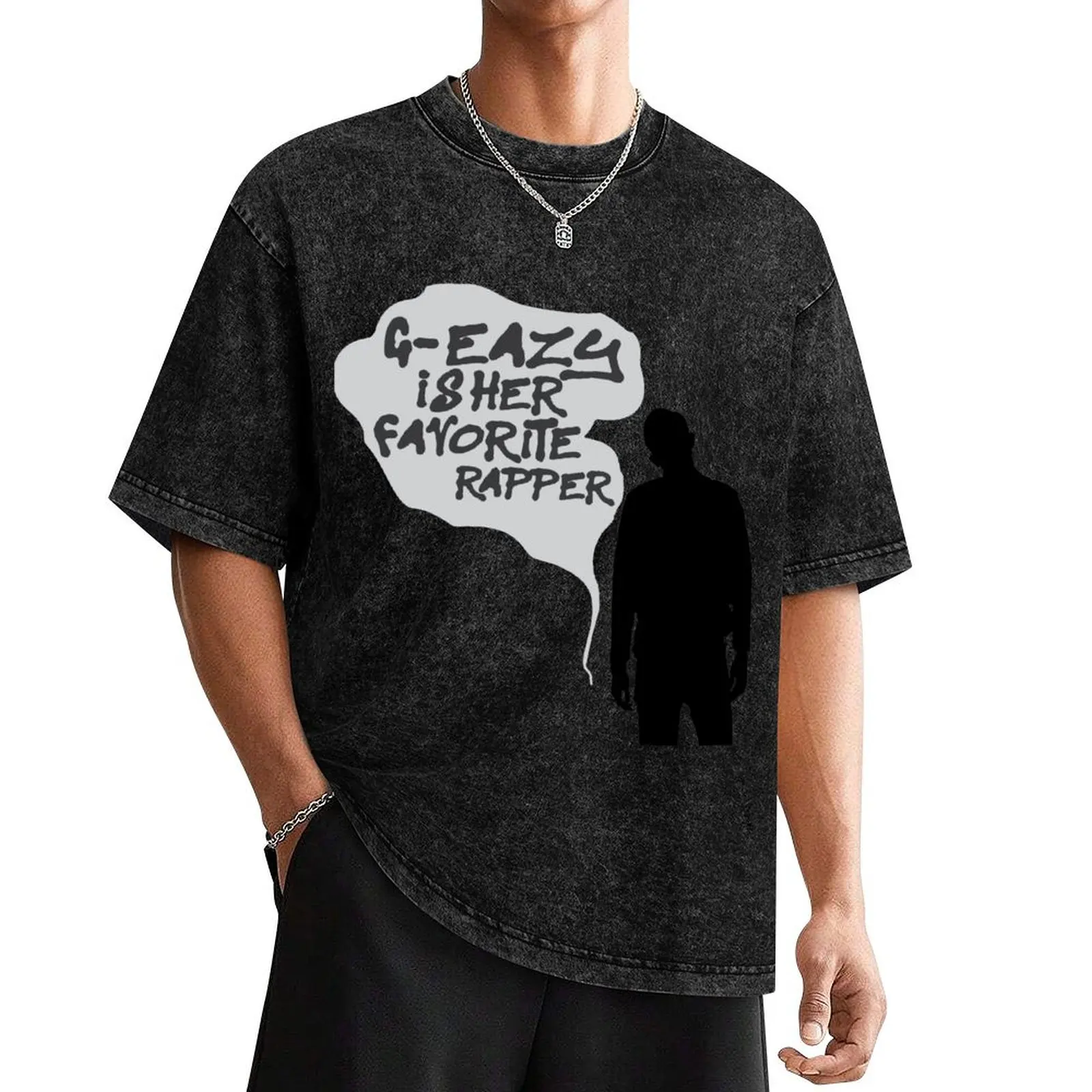 

G-Eazy Is Her Favorite Rapper Sticker Graphic T-Shirt funny meme t-shirts new edition mens t shirt