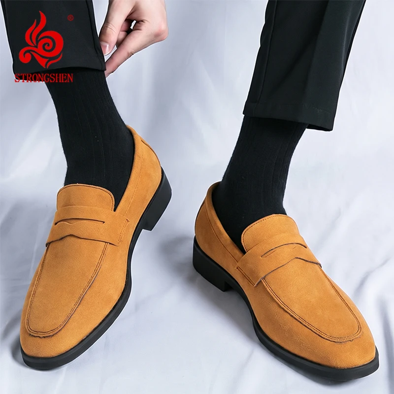 

Men's Suede Loafers Slip On Moccasins Casual Comfortable Driving Loafers Moccasins For Men Party Wedding Flat Plus Size 38-46