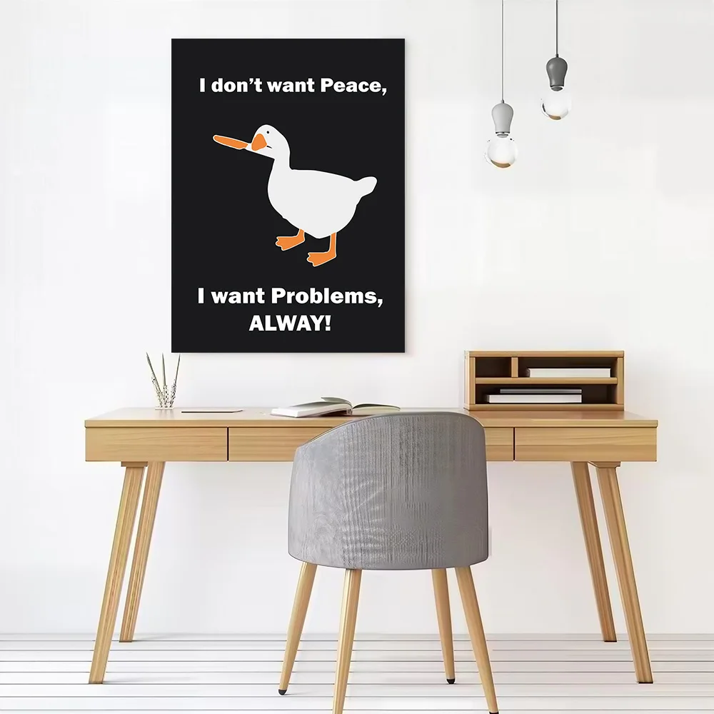 I Want Problems Printed Canvas Poster Personalized High Quality Wall Art Paintings for Modern Home Decoration Ornaments Bedroom