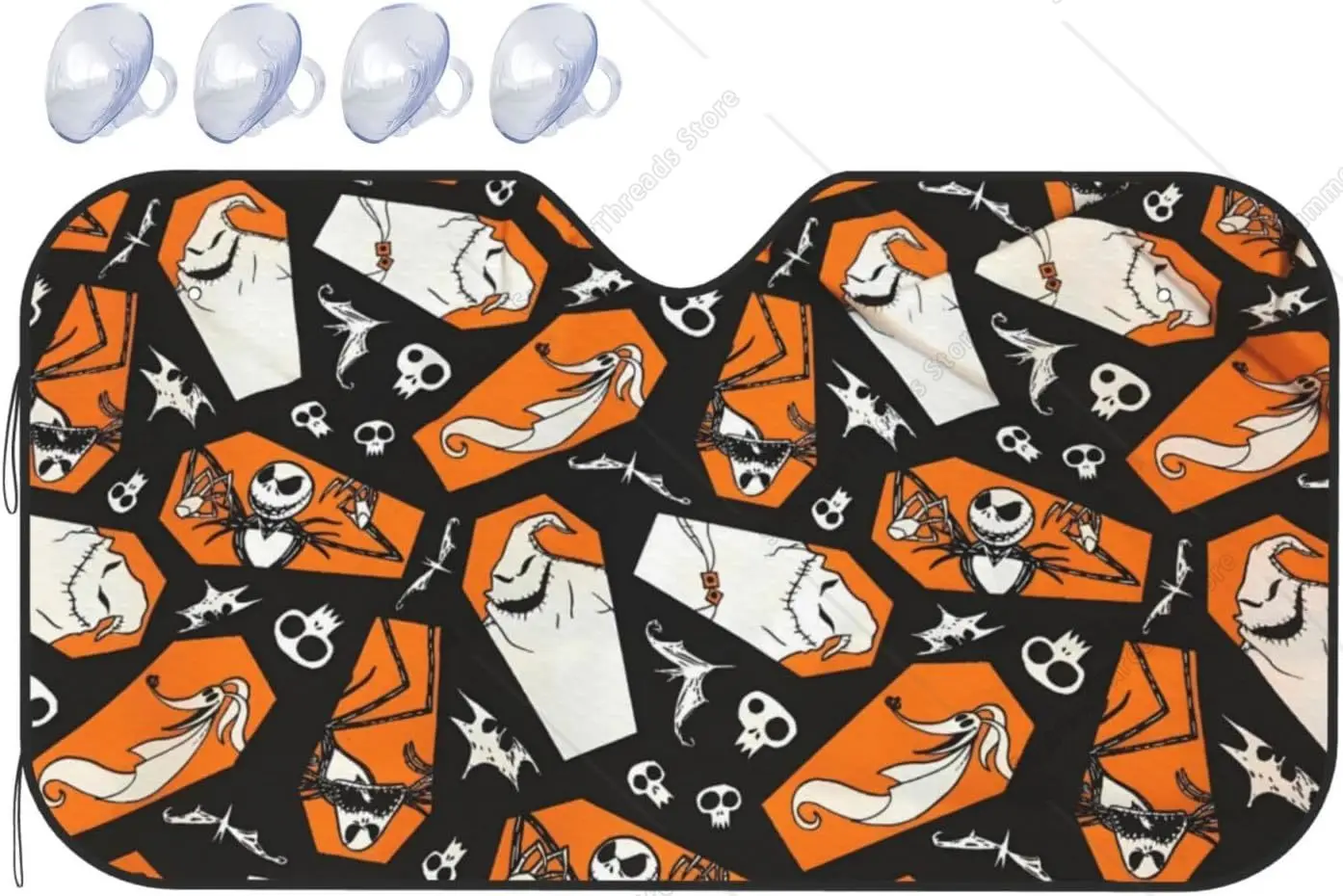 

Oogie Boogie Zero Лобовое стекло Солнцезащитный козырек, Автомобильный передний солнцезащитный козырек, Светоотражающий солнцезащитный козырек