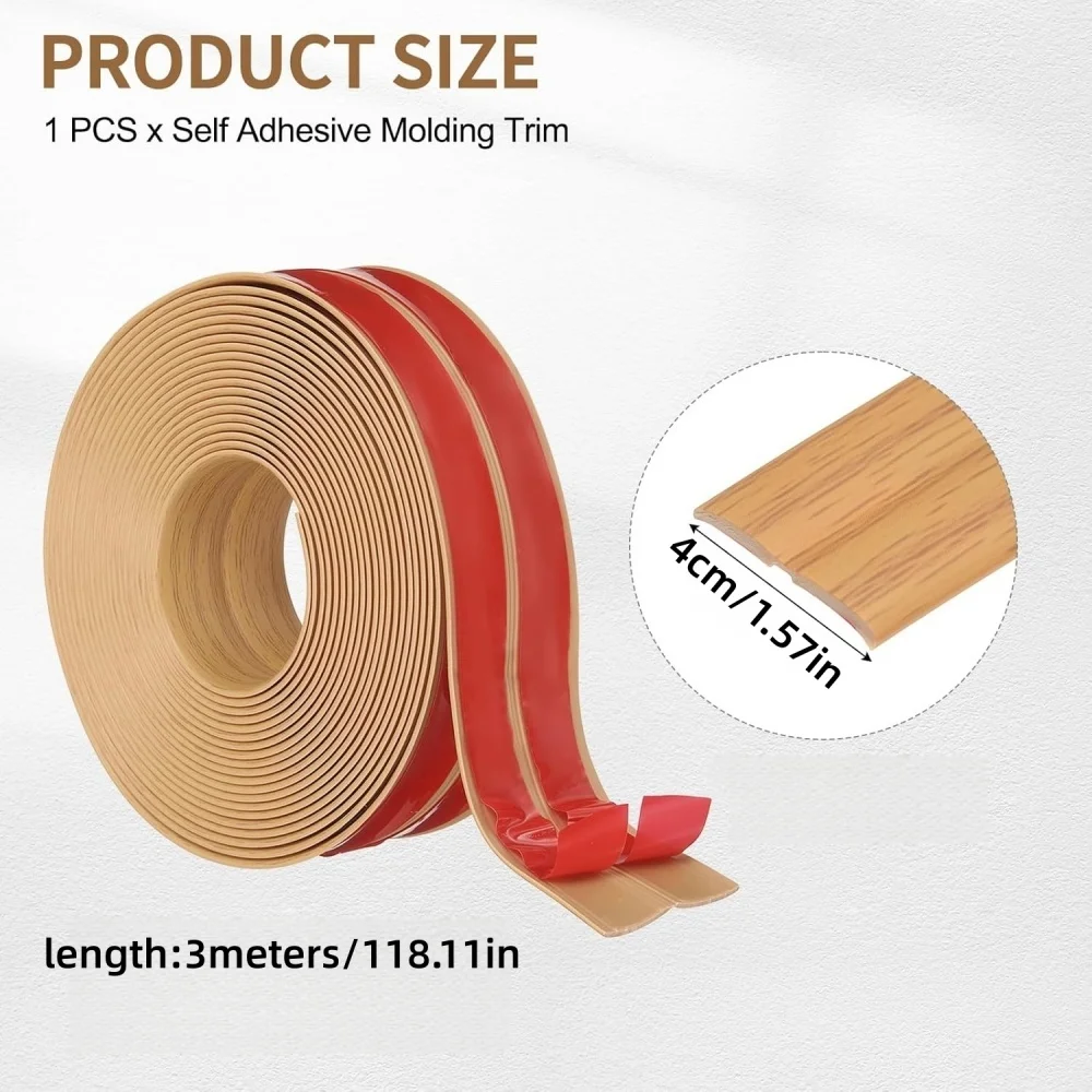 1pc Household Self Adhesive Wall Corner Protector Peel and Stick Flexible Caulk Free Cut Bendable Gap Sealing Strip Ceiling