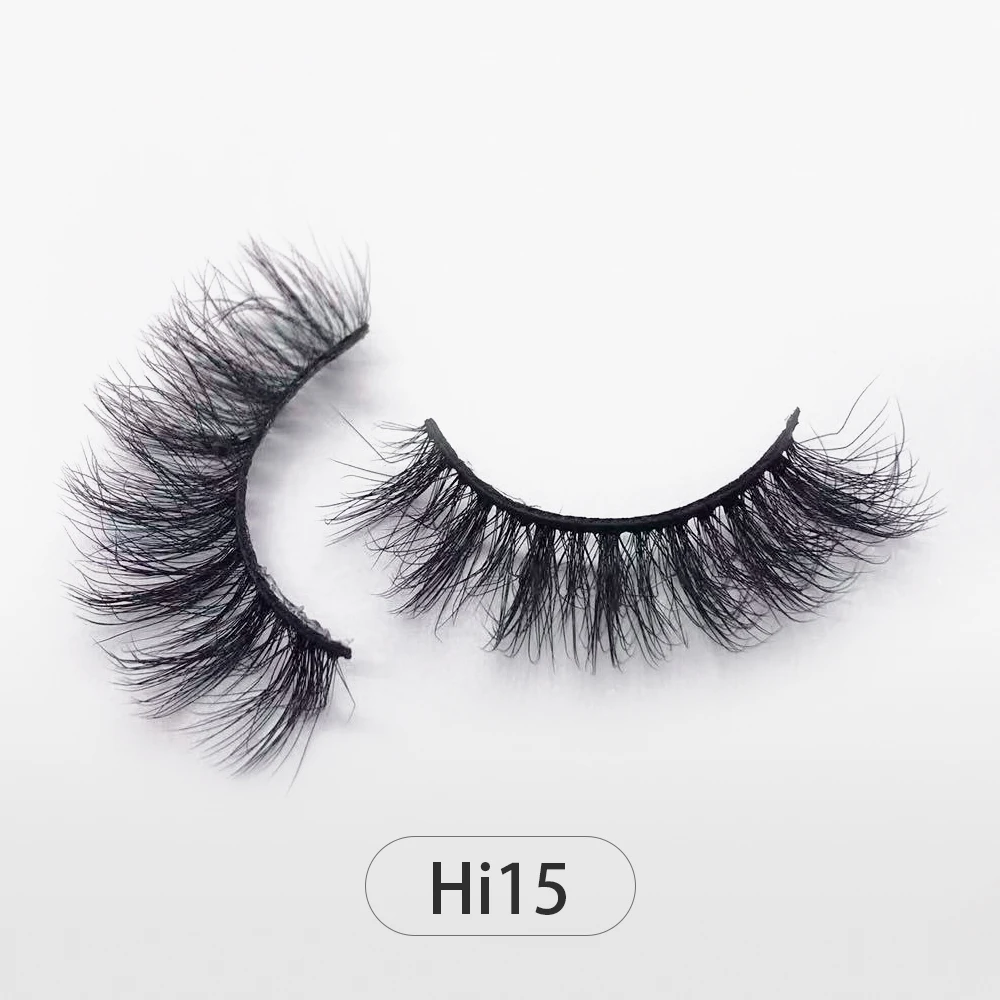 12-15mm 3D Faux Mink Lashes Bulk Volume Fluffy Natural False Eyelashes Thick Dramatic Mink Eyelash With Free Packing Boxes