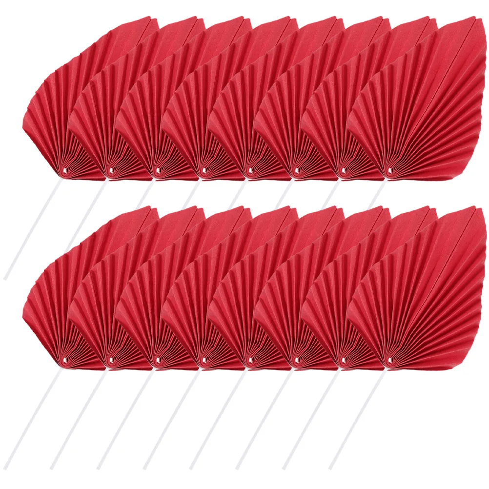 

16pcs Pink Small Palm Leaf Cake Decorations Edible Birthday Wedding Party Cupcake Toppers Picks Dessert nament