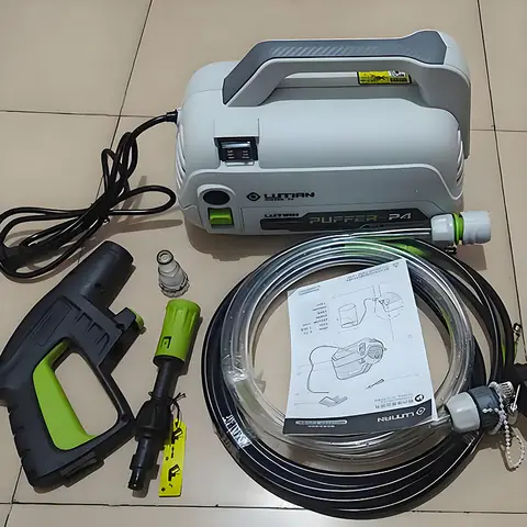 고압 세척기 220V 1400W, 절묘하고 컴팩트하며 큰 브랜드, 저소음, 자동차 및 바닥 청소에 적합