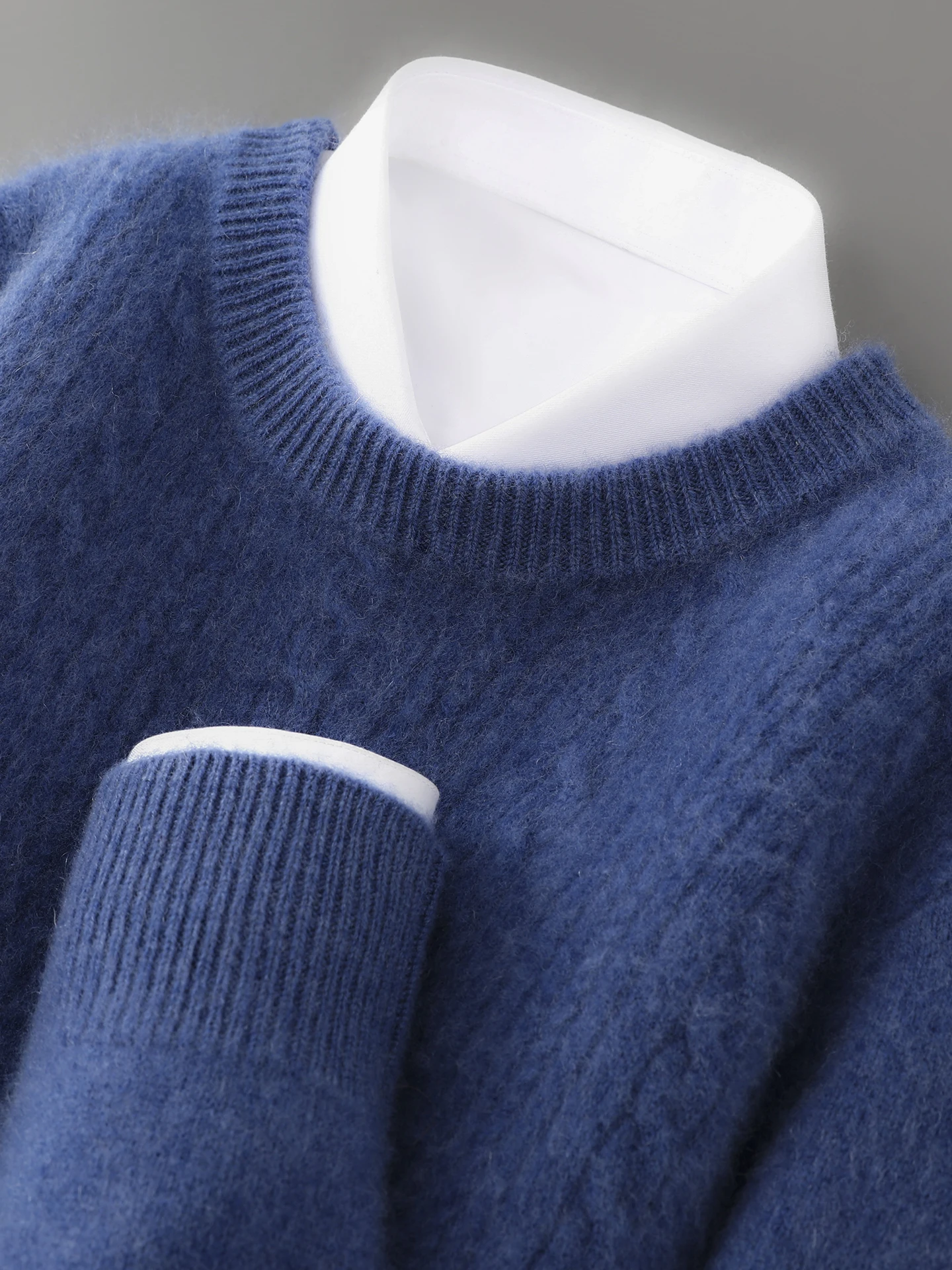 

Мужской вязаный шерстяной свитер Thiened Long Sve, круглый цвет Ne, нижнее белье с цветочным дизайном, повседневное нижнее белье