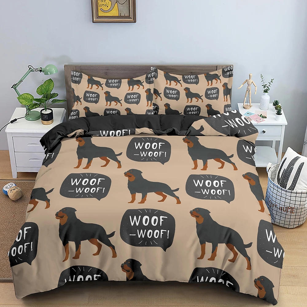 

Dachshund Dog Bedding Set Cute Colorful Puppy Duvet Cover Cartoon Polyester Quilt Cover Pet Dog Home Textiles King Queen Size