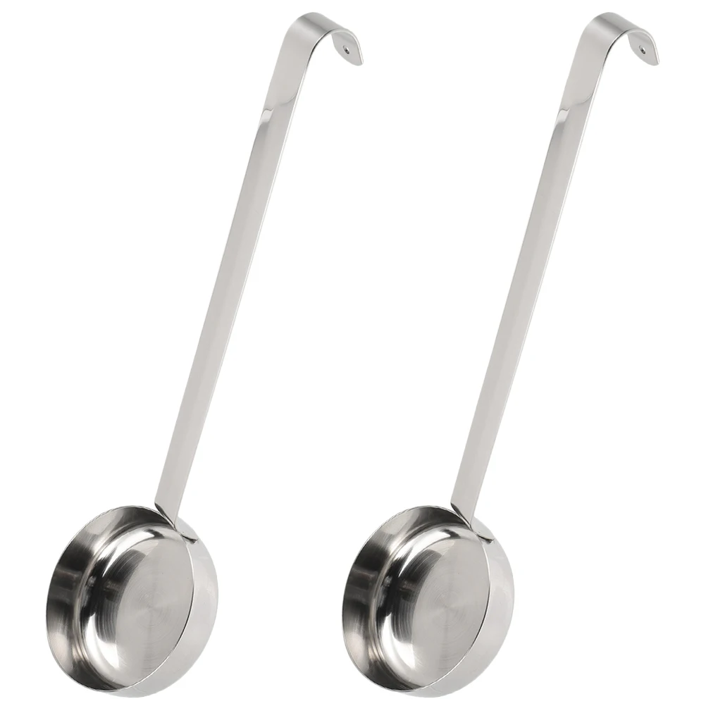 

2pcs Pizza Sauce Spoon Stainless Steel Kitchen Ladle Multifunctional Sauce Spread Baking Measuring Tools