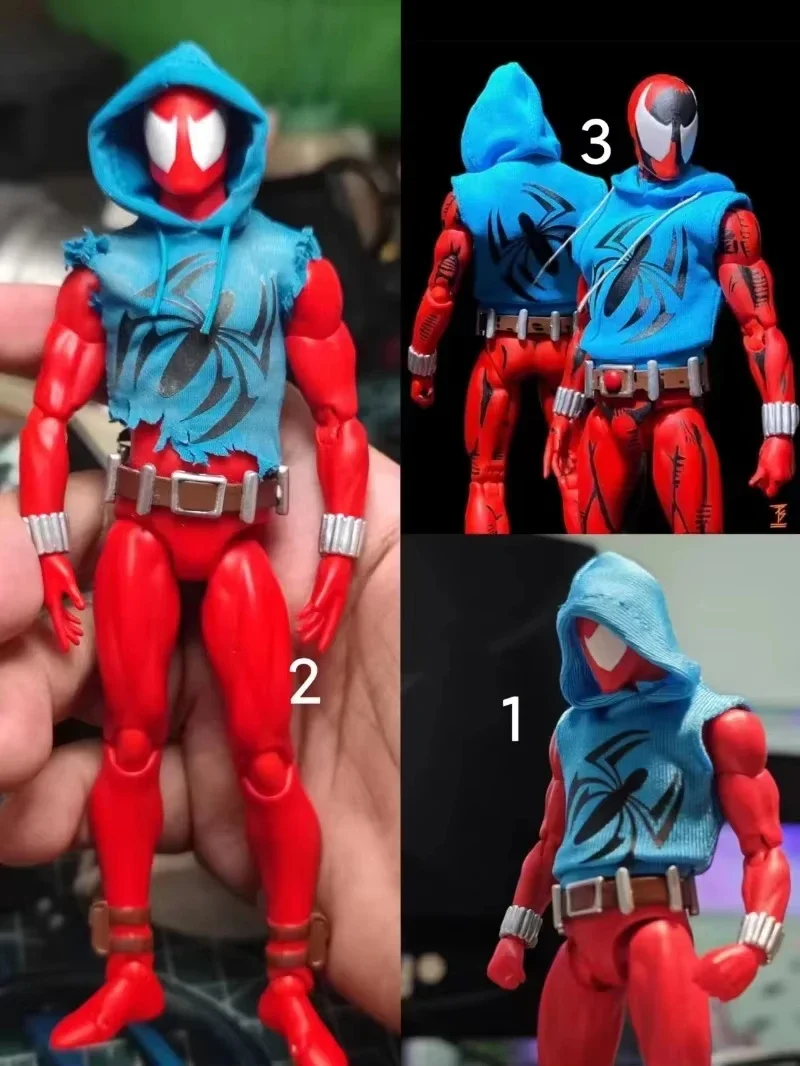 Scarlet Spider Mafex 186 Ben Reily Action Figure Ct Toys Comic Ver. مجموعة سبايدر مان أنيمي كو نموذج لجسم لعبة هدية #4