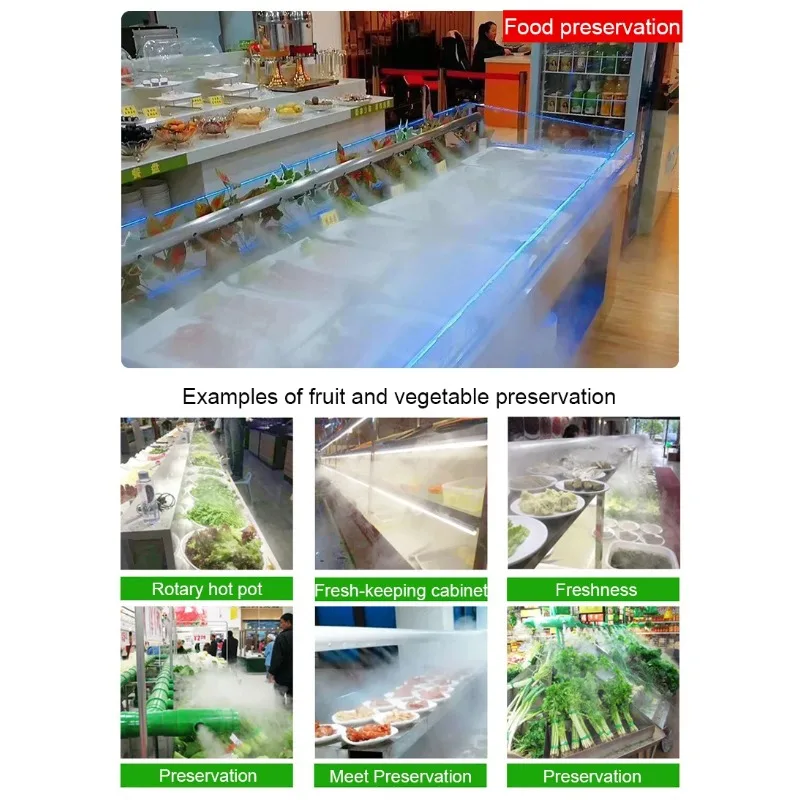 DC48V 6/8/10/12 Head Stainless Steel Ultrasonic Humidifier Mist Maker Fogger Greenhouse Hydroponics Fog Sprayer Generator