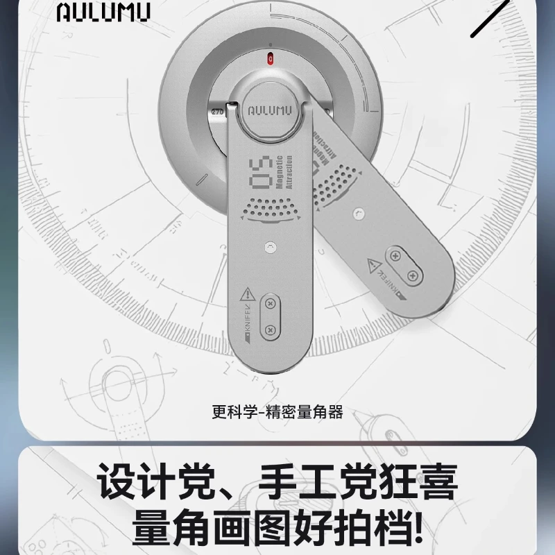 AULUMU A16 Suporte Magnético Poderoso Multi Funcional 5 em 1 Liga de Alumínio com Dispositivo de Unboxing para IPhone 16 Pro Max/15/14