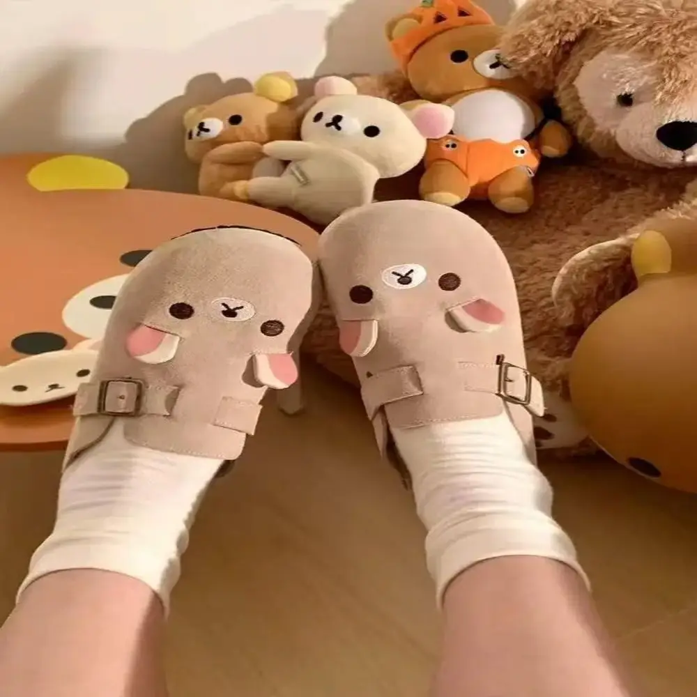 Scarpe da donna Rilakkuma con fondo spesso e durevole, aumento di altezza del fumetto, periferiche anime, pantofole Rilakkuma carine retrò