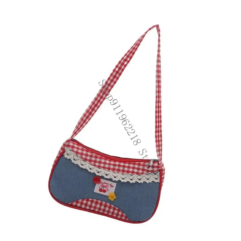 Geavanceerde dames onderarm portemonnee Ademvolle stof Bouw Ruime interieur met ritsen sluiting voor reiswerk 066F