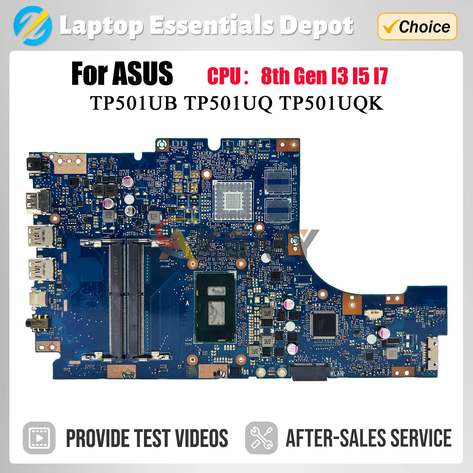 TP510UQ Laptop Motherboard For VivoBook Flip 15 TP510U TP510UA TP510UQR MAINboard W/I3-8130U I5-8250U  I7-8550 940M/UMA
