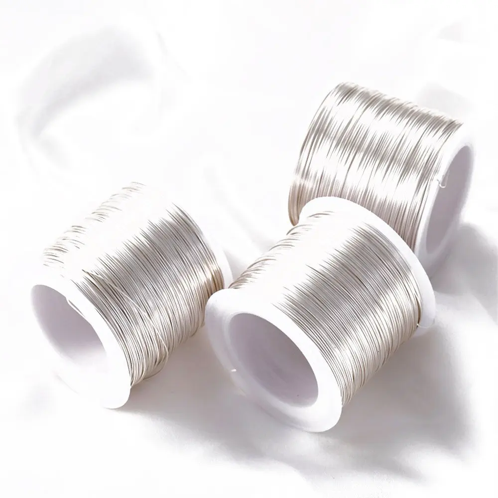 5Meters bulk fine gold silver copper wire 0.3/0.5/0.6/0.8mm DIY hand made jewelry connection winding accessories material