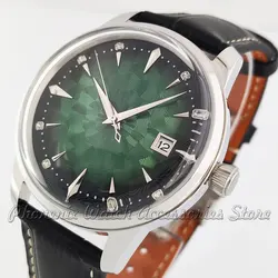 NH35 Watch New Cocktail Watch Green Diamond Dial Custom Logo NH35 Automatic Movement Stainless Steel WaterproofWatch Men's Watch