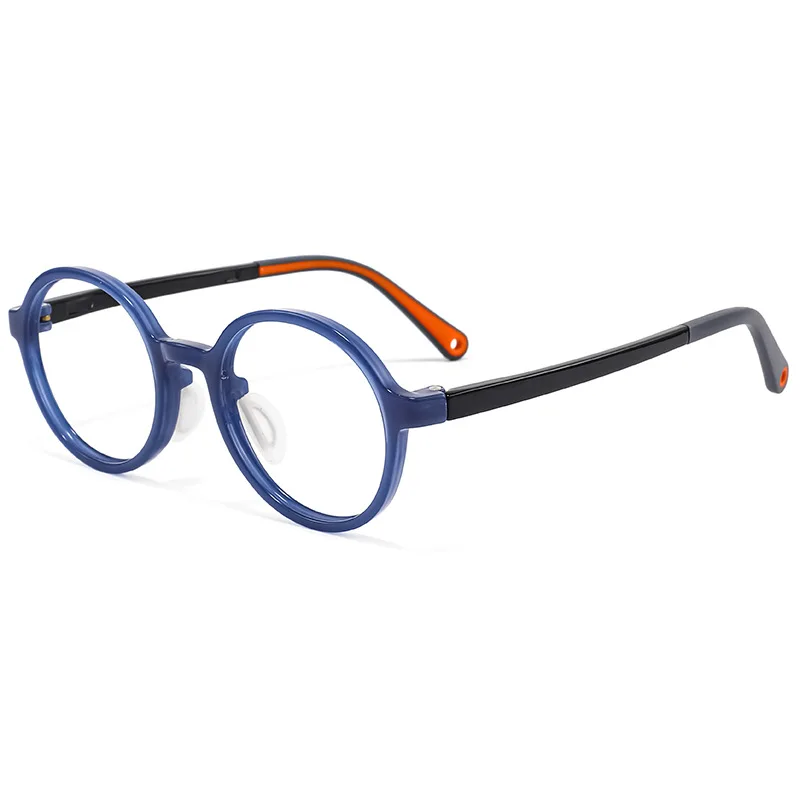 New Style Children’s Round Frame Eyeglasses, Stylish Student Girls’ Eyewear, Teenage Myopia Prescription Blue Light Glasses