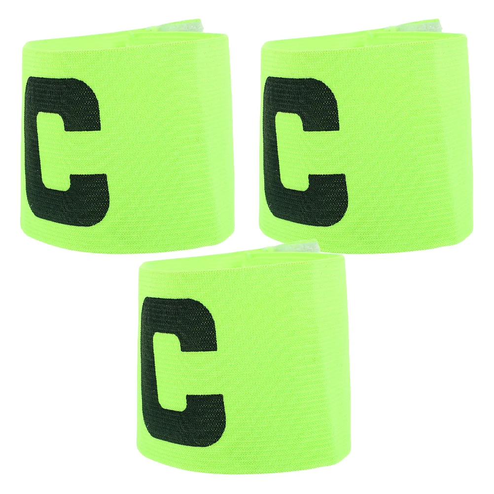 

3pcs Captain Armband For Football Soccer Match Adjustable Non-Slip Team Leader Sleeve Adult Youth Sports Player Identification