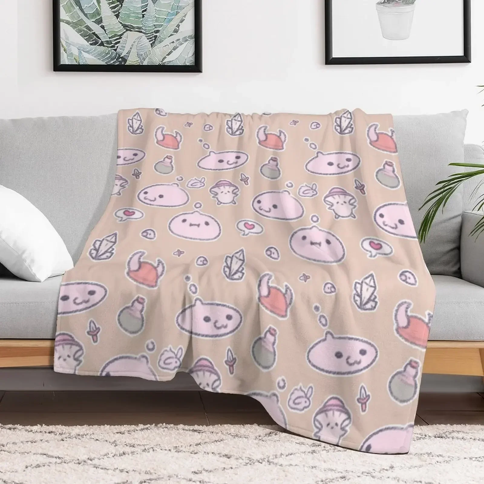 

Ragnarok Online Pattern Throw Blanket Stuffeds Thin Soft Plush Plaid Blankets