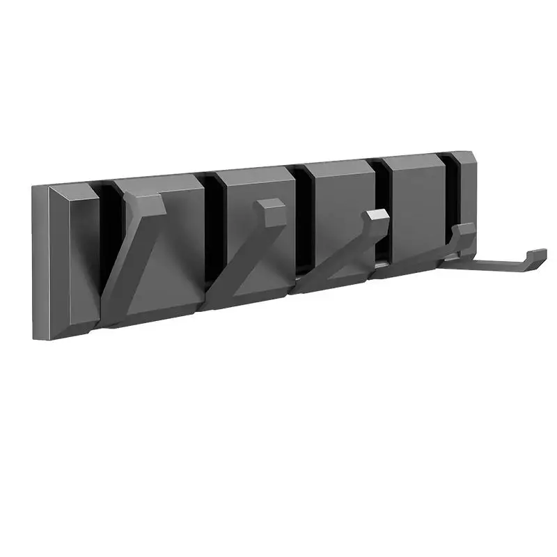 

Grey Hanger Hooks Folding Towel Robe Nail Free Installation Wall Hooks Hook for Back Coat Bathroom Holder Door Bedroom Clothes