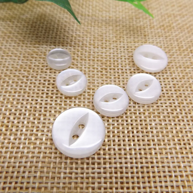 100pcs 9mm/10mm/11mm/12mm/15mm/18mm polyester button cute Fisheye buckle Sewing button Accessories resin shirt button for DIY