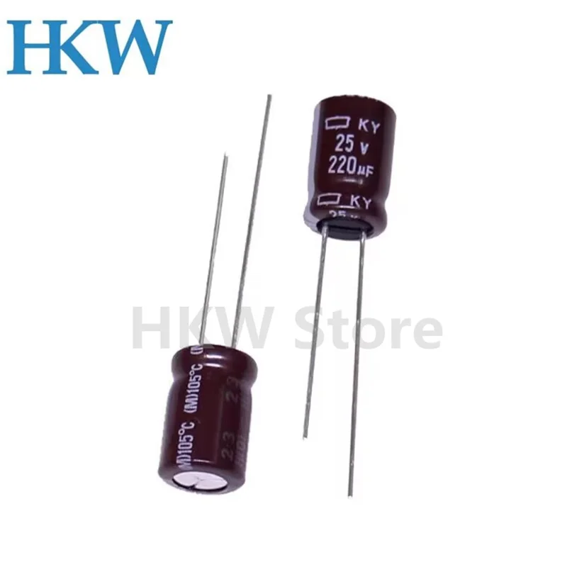 30PCS KY 25V220UF Volume 8X11.5MM NCC Electrolytic Capacitor EKY-250ELL221MHB5D 220UF 25V NEW