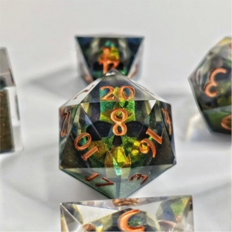 نرد متعدد السطوح برأس جمجمة DnD، ينطبق على لعبة لوحة المجموعة DND Kesululun and Dungeon D20 D12 D10 D8 D6 D4