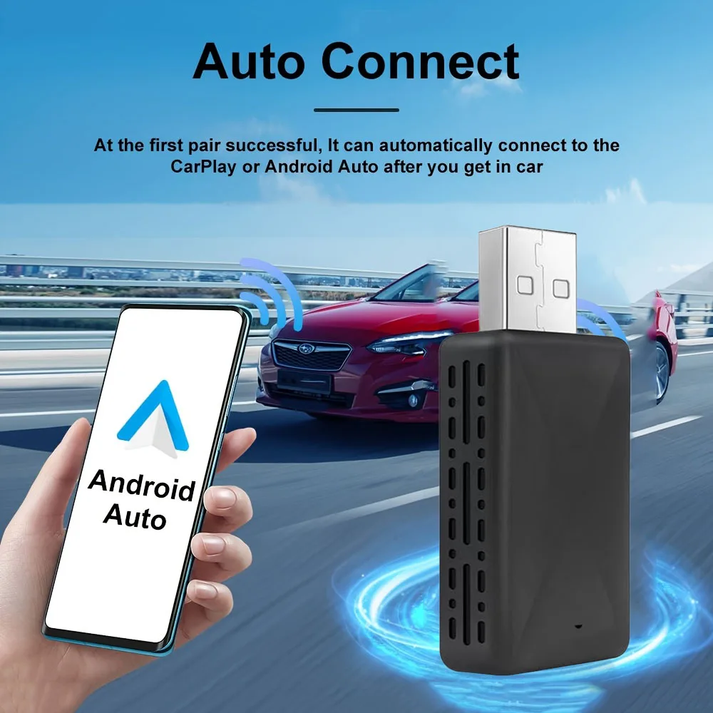 

Усовершенствованный USB-адаптер для беспроводного Carplay и Android с OTA-обновлением, уменьшающий задержку и обеспечивающий автоматическое подключение.